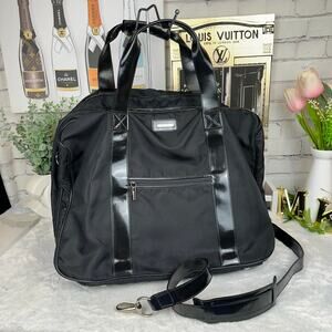 GUCCI black canvas and leather travel work crossbody bag! Excellent! Suitcase